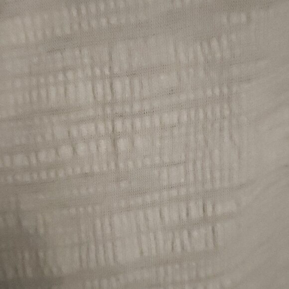 Altar'd State Blue White Mixed Material Floral Gauzy Oversized Top Large - Picture 4 of 7